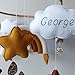 Neutral Baby Mobile – Rainbow, Stars & Clouds – Brown Mustard Nursery Decor – Handmade Crib Mobile for Baby Boy or Girl – Boho Baby Shower Gift