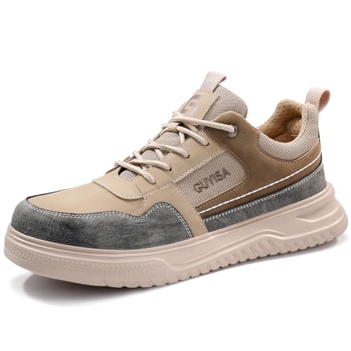 Image of Steel Toe Shoes for Women and Men, Lightweight Safety Work Shoes, Puncture Resistant Cushioned Low Top Work Sneakers for Warehouse Factory Construction