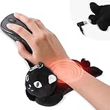 DICK DOCK 猫キャラクターマウスパッド ハンドウォーマー 加熱マウスパッド USB加熱パッドマウス ヒーター 滑り止めマット 3段階温度調節 3段タイマー機能 保温 防寒 ぽかぽか 暖かい 快速発熱 手元を温める 恒温ハンドウォーマー 手冷え対策グッズ