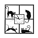 Produktbild Fdit Wanduhr Schwarze Katze Wanduhr Einfachen Stil Stille Kreative Katze Dekoration für Hause Büro Kaffee Restaurant