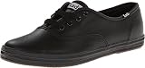Keds Women's Champion Leather Sneaker, Black, 10