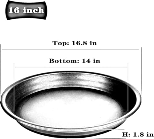 Plant Saucer 16 inch, 4 Pack 17 inch (16.8") Plastic Large Flower Planter Plant Pot Saucers and Drip Tray for Indoors Outdoors, Heavy Sturdy Durable Plant Plate Water Catcher (Terra Cotta)