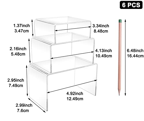 image for Cerpourt 2 Sets Acrylic Display Risers(3