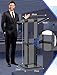 Acrylic Podium Stand with Storage Shelf, 45.5