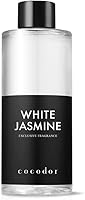 COCODOR White Jasmine Reed Diffuser Oil Refill 6.7oz - Long-Lasting Aromatherapy Home Fragrance for Bathroom Decor