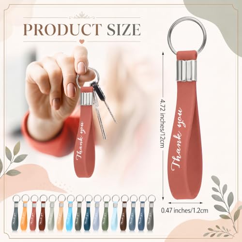 Image of Hoteam 80 Pcs Thank You Keychains Bulk Inspirational Key Chains