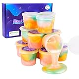 Galaxy Slime Kit 28 Pack, Fluffy Mini Slime Easter Party Favor Goodie Bag Stuffers for Kids, Smooth, Soft and Non Sticky, Stress & Anxiety Relief Slime Pack Toy for Girls Boys