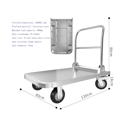 Carretilla plegable multifuncional de acero inoxidable miniatura 2