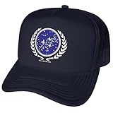 Popfunk Official Star Trek United Federation of Planets Logo Foam Snapback Trucker Hat - Unisex for Men and Women
