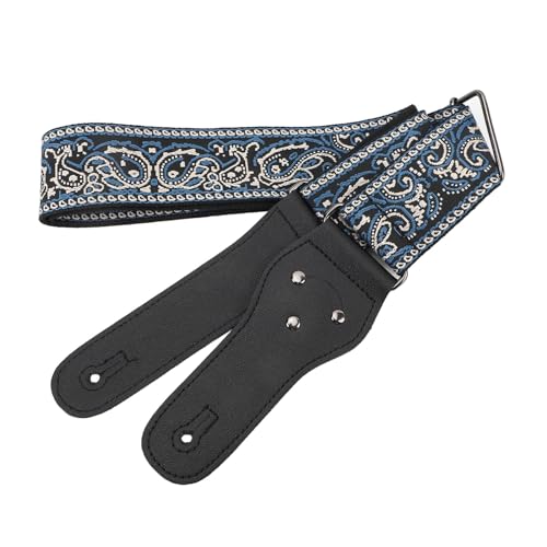 SPYMINNPOO Correa de Guitarra Vintage Bordada, Cinturón de Hombro Ancho Ajustable con Diseño Reforzado,...