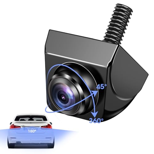 Image of AHD 1080P Backup Camera 【180 Wide View Angle】 Reversing Rearview Camera Adjustable Angle Night Vision IP69 Waterproof Front /Side /Rear View Camera for Universal Car Vehicle SUV Trucks RV