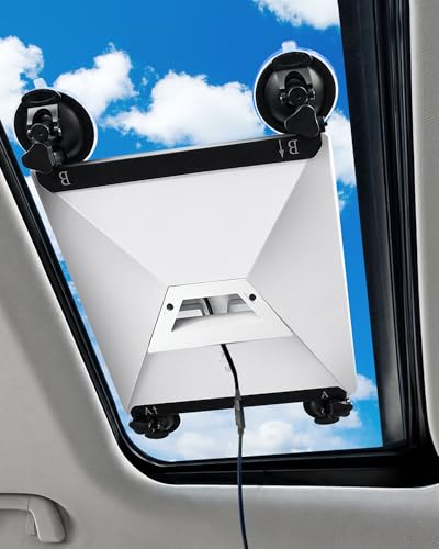 Starlink Mini Suction Cup Mount for Window – Strong Grip & Vibration-Proof – Starlink Mini Sunroof Mount to Secure Stable Signal for Star Link on Cars Yachts RVs Travel (Black)