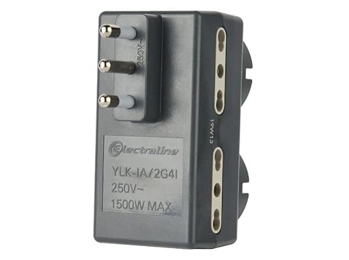 Electraline 92379 set 2 adattatori multipresa 6