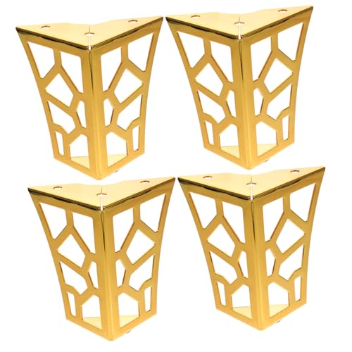 SEWACC 4 Piezas Patas Metálicas Huecas para Muebles Soporte para Sofá Mesa Café Armario Cómoda Fácil Instalación Resistente