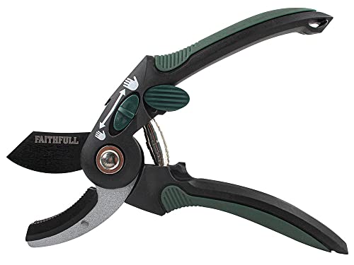 Faithfull FAICOUANV8 Countryman Anvil Secateurs - 215mm (8in) Cutting Cap: 16mm (5/8in), Green - Image 3