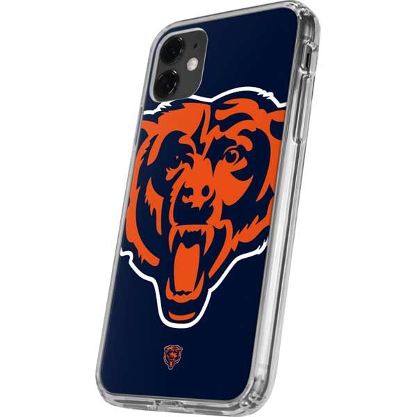 Skinit Clear Phone Case Compatible with iPhone 11 - Officially Licensed NFL Chicago Bears Large Logo Design
