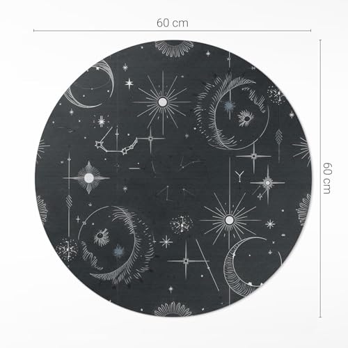 Tapis de Sol Élégant Rond en Vinyle Qualité Maison Deco