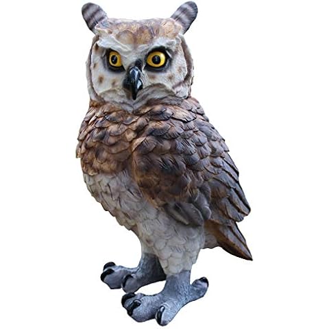 colourliving Dekofigur Eule Uhu Greifvogel Gartenfigur Tierfigur Gartendekoration Vogeldeko Cover