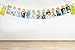 1st Birthday 12 months Photo Banner, Cake Topper, Highchair One Garland. Newborn to 1 Year old Monthly Milestone Picture, Baby Boy & Girl First Gold Decorations Party Supplies
