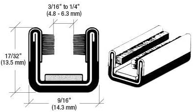 Miniatura 3 de CRL 8A296 96" Flexible 916" x 1732" Canal de funcionamiento de vidrio sin cuentas para Jeep, Dodge y camiones blancos