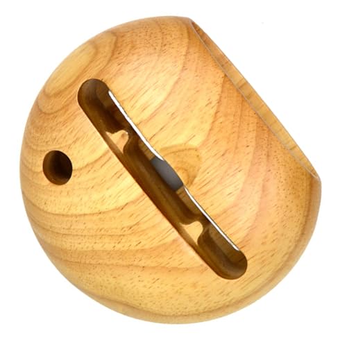 Soporte para teléfono móvil de madera natural BESTYASH con amplificador y orificio para bolígrafo