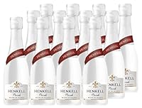 Henkell Sekt Blanc de Blancs Trocken Piccolo (12 x 0,2 l) - Fruchtig-frischer Sektgenuss in praktischer Kleinflasche, feinprickelnd und Vegan
