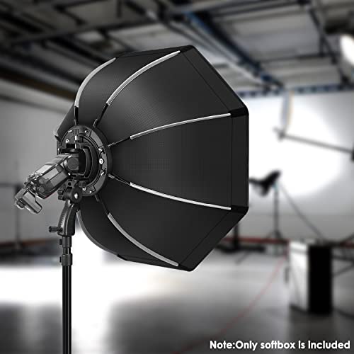 NEEWER 26"/65cm Octagonal Softbox Quick Release, with S-Type Bracket Mount, Carrying Bag Compatible with NEEWER TT560 NW561 NW600 NW620 NW700 NW-670 750II and Q3 AD200Pro Flash Strobes, SF-RP26