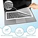 2 Stück Universal Tastaturschutz, 36,5×13,5 cm Tastaturabdeckung, für Notebooks 15 Zoll bis 17 Zoll, Silikon Tastaturabdeckung, Transparent, Waschbar, Schützt vor Staub, Flüssigkeiten, Flexibel