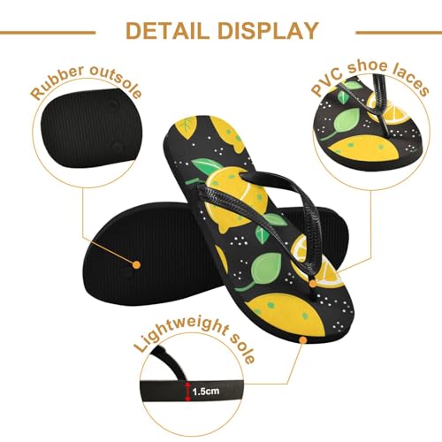 Lemon Summer Men's & Women's Classical Beach Rubber Sandal Flip Flop Comfortable Slipper 214B27422