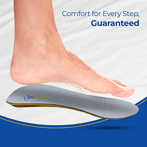 Image of Dr Foot Gel Insoles Pair | For Walking, Running, Sports, Formal and Safety Shoes | All Day Comfort Shoe Inserts | Dual Gel Technology | unisex (L)- 1 Pair (Small)