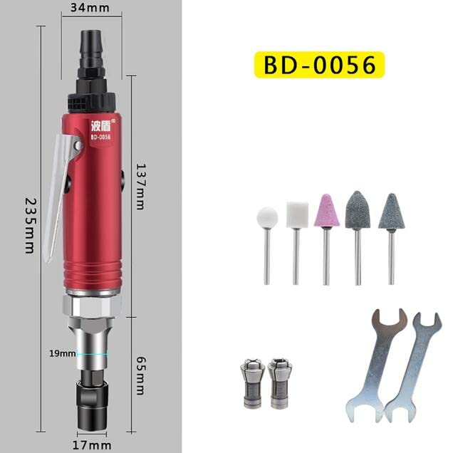 Jieotwice Extra Long Air Die Grinder Pneumatic Straight Sander Pneumatic Grinding Machine 20000RPM Chuck 3MM/6MM Power Tools (BD-0056)