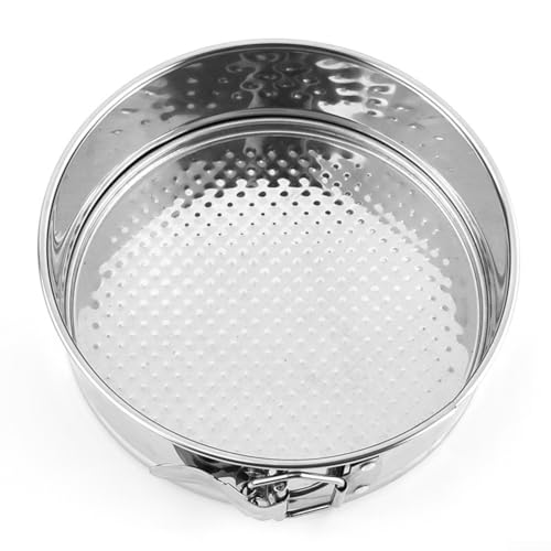Whychstore Molde de acero inoxidable para tartas, extraíble con parte inferior desmontable para hacer varios postres para evitar que se peguen a la olla, VF372693Q15815GKAXG5Y