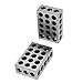 2pcs 25x50x75mm Blocks Milling Clamping Block 23 Holes Machine Accessories, Hardened Steel Hexahedron for Set, Up and Inspection Jobs with 0.0001 Accuracy, Ground and Hardened