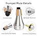 3 Pack Trumpet Mouthpiece (3C 5C 7C) with Lightweight Aluminum Practice Trumpet Mute Silencer Fit for Yamaha Bach Conn King Replacement Musical Instruments Accessories, Gold