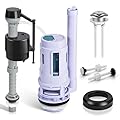 3-Inch Dual Flush Valve Replacement Kit for 2-Piece Toilets, Universal Toilet Repair Kit with Push Button, Fill Valve, Gasket & Bolts,Compatible with Glacier Bay, Kohler, American Standard, and Toto