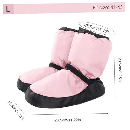 Girls Dance Shoes Ballet Boots, Soft Sole Thickened Warming Up Dance Boots with Adjustable Strap, Waterproof Wear-Resistant Girls Ballet Shoes4