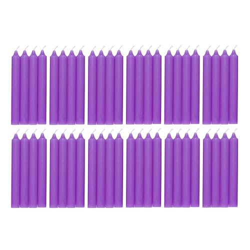 COM-FORT HOUSE- Vela de mesa Lila - Pack velas de 48 Unidades -...