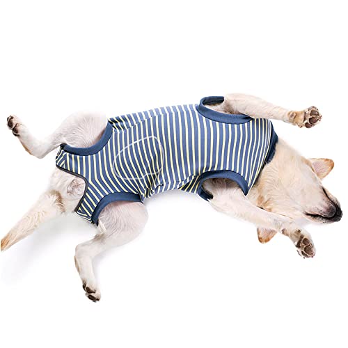 NA Dog Surgery Recovery Suit - Elastic Dog Surgical Suit for Small Dogs (4-7kg) - Post Operative Abdominal Wounds - Blue, M - Image 3