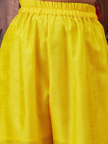Image of Pspeaches Girls Ethnic Green & Pink Velvet Full Sleeves Solid Kurta and Pant with Dupatta 3 Piece Set