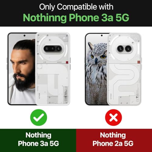 Image of WOW IMAGINE Shock Proof Transparent Hybrid Clear Protective Back Case for Nothing Phone 3a 5G - AirEDGE Technology | 360 Degree Camera Protection | - Black - Polycarbonate;Thermoplastic Polyurethane