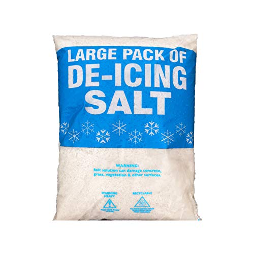 White De-Icing Rock Salt/Grit for ice, Snow, Melting - 25kg Bag