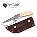 Wild Turkey Handmade Collection Full Tang Bone Handle Fixed Blade Skinner Knife w/Leather Sheath (B)