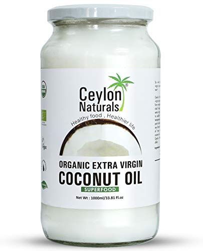 Ceylon Naturals Organic Extra Virgin Coconut oil - Cold Pressed Unrefined Coconut Oil