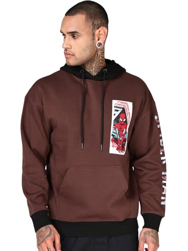 Sweat à capuche en polaire homme vêtement chaud graphique Bewakoof