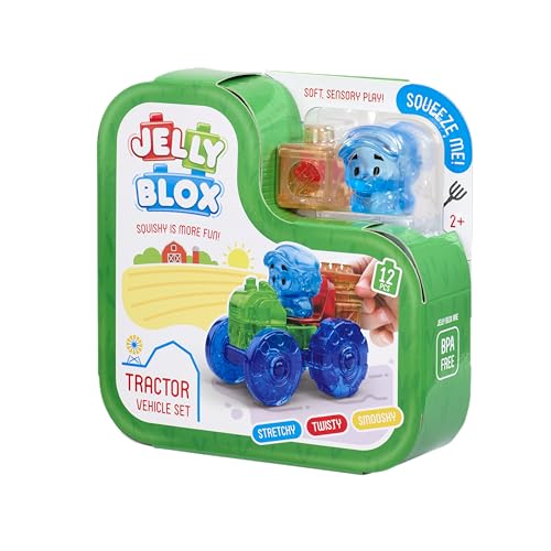 Jelly Blox Tractor Set | Includes 12 Pieces | Toddler & Preschool Building Blocks Kids Can Squeeze, Stretch, Squish | MESH ACCREDITED | Safety Tested & Ouch-Free | Sensory Play Toy for Ages 2+ by Jelly Blox - Image 8