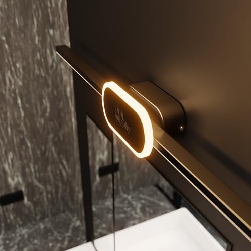 Image of Murphy Aluminium 16+2W Black Finish Led Picture Photo Frame Light /Bathroom Dressing Table Light With 3 Color Changing Light (White,Warm White And Natural White), Pack Of 4
