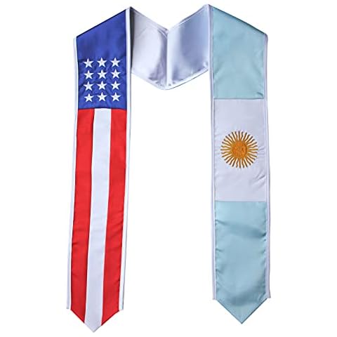 Del Mex Graduation Stole with Country Flags Cover