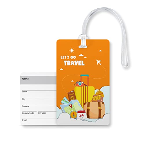 100yellow-Lets-Go-Travel-Luggage-Tags-Bag-Tag-Travel-Id-Labels-Tag-for-Baggage-Suitcases-Bags-with-Silicon-Multicolor