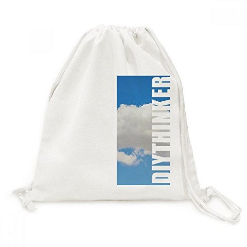 Sac à cordon nuages blancs : finis les sacs lourds et encombrants en voyage