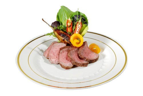 Fineline Settings Silver Splendor Bone With Gold Round China-Like 10